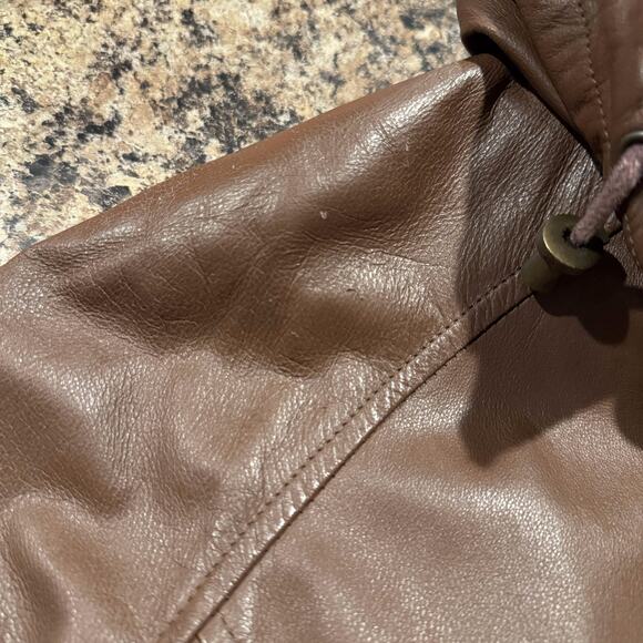 Reed Mens Jacket Vintage 100% Leather Bomber Flight Retro Casual Brown Medium KN - Picture 9 of 16